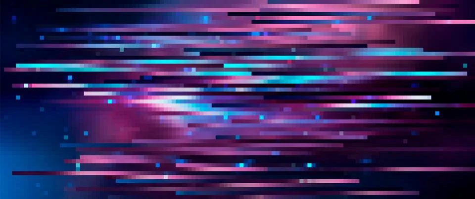 Trendy glitch pattern on dark background. Modern style vector. Abstract Stock Illustration