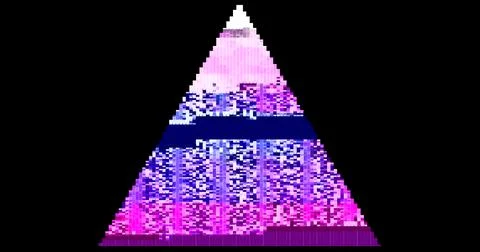 Trendy glitch pattern on dark background. Modern style vector Stock Illustration