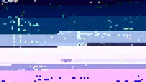 Trendy glitch pattern on dark background. Abstract geometric elements 스톡 일러스트