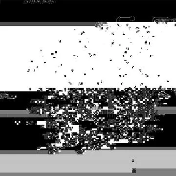 Trendy glitch pattern on dark background. Abstract geometric elements Illustrazione stock