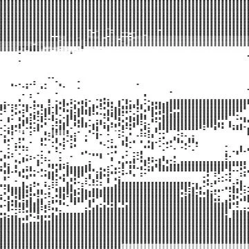 Trendy glitch pattern on dark background. Abstract geometric elements Illustrazione stock