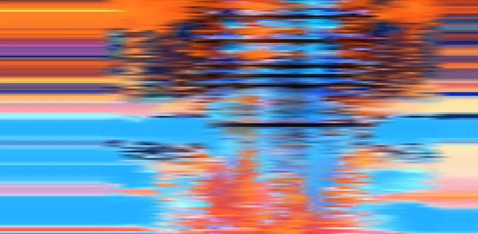 Trendy glitch pattern on dark background. Abstract geometric elements Stockillustratie