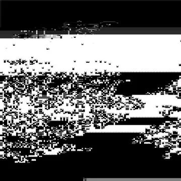 Trendy glitch pattern on dark background. Abstract geometric elements Stock Illustration