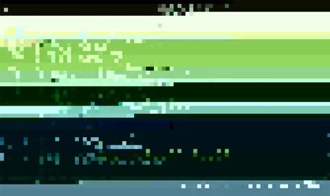 Trendy glitch pattern on dark background. Abstract geometric elements Illustrazione stock