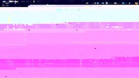 Trendy glitch pattern on dark background. Abstract geometric elements Illustrazione stock