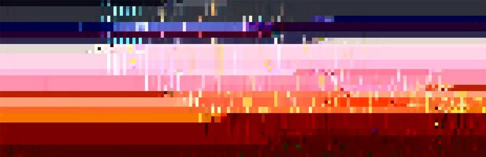 Trendy glitch pattern on dark background. Abstract geometric elements イラスト素材