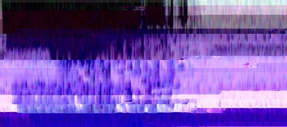 Trendy glitch pattern on dark background. Abstract geometric elements Stockillustratie