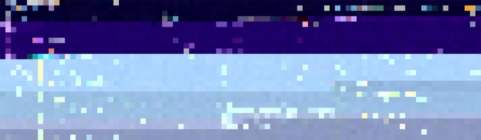 Trendy glitch pattern on dark background. Abstract geometric elements Stock Illustration