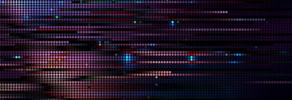 Trendy glitch pattern on dark background. Abstract geometric elements Stock Illustration