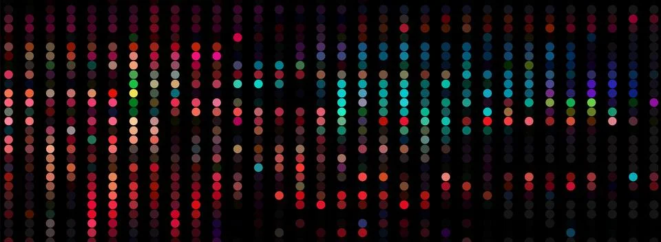 Trendy glitch pattern on dark background. Abstract geometric elements Stock Illustration