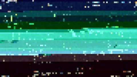 Trendy glitch pattern on dark background. Abstract geometric elements イラスト素材