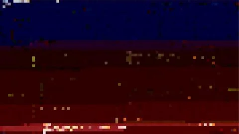 Trendy glitch pattern on dark background. Abstract geometric elements Illustrazione stock