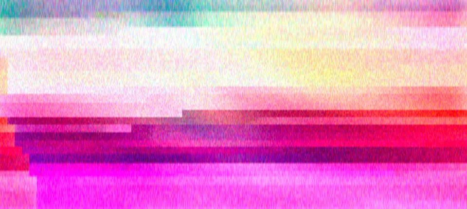 Trendy glitch pattern on dark background. Abstract geometric elements Illustrazione stock