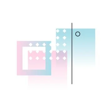 Trendy gradient geometric forms, colorful abstract design for label Stock Illustration