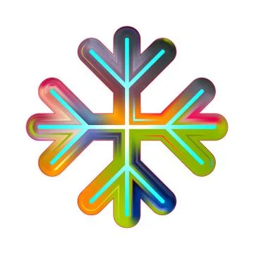 Trendy gradient shapes composition. Oval strips geometric snowflake icon Stock Illustration