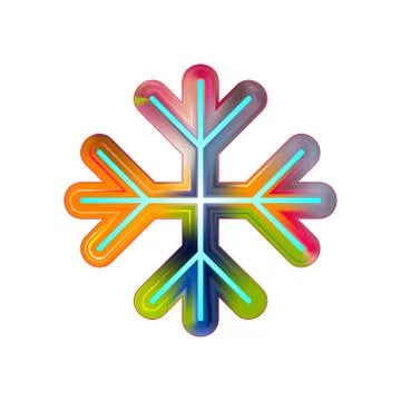 Trendy gradient shapes composition. Oval strips geometric snowflake icon. Stock Illustration