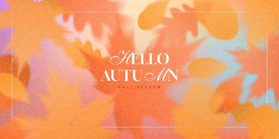Trendy gradient style autumn background Stock Illustration