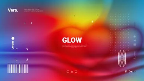 Trendy graffiti style background light neon blurred shape. Modern wallpaper d Stock Illustration