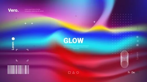 Trendy graffiti style background light neon blurred shape. Modern wallpaper d Stock Illustration
