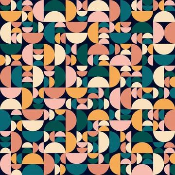 Trendy Half Circle Pattern Illustrazione stock