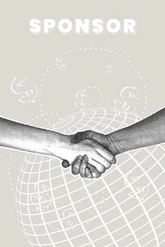 Trendy halftone collage. Concept of maximizing results, sponsorship, business Stock Illustration