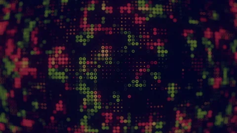 Trendy halftone wavy pattern. Modern seamless loop animation 3d rendering HD Stock Footage 185392477