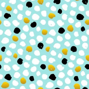 Trendy Handdrawn Dot Seamless Pattern Stock Illustration