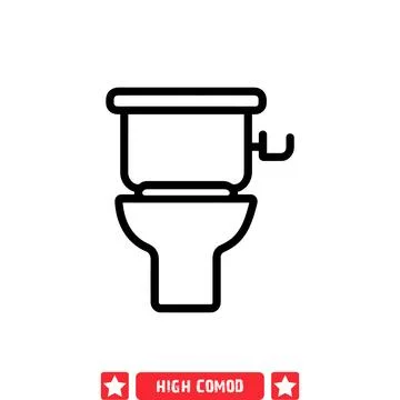 Trendy High Commode Icons  Versatile Vector Set for Creative Design Projects Stock Illustration