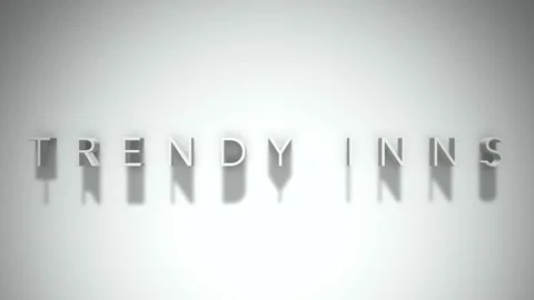 Trendy inns 3D title animation with shadows on a white background 動画素材 297797610