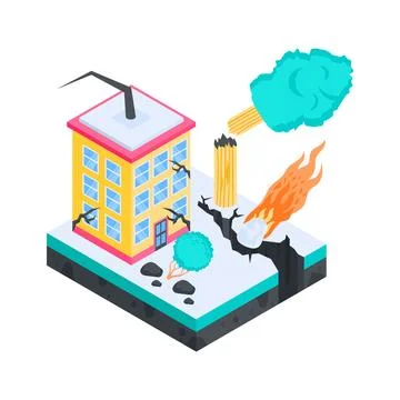 Trendy isometric illustration of cloud database and web hosting service. Stock Illustration