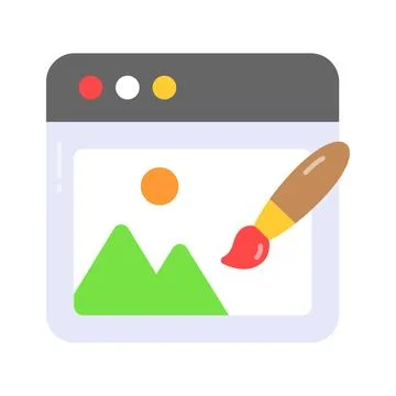 Trendy isometric illustration of computer displaying programming algorithmic Stock Illustration