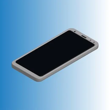 Trendy Isometric Vector Smartphone Design Stock Illustration