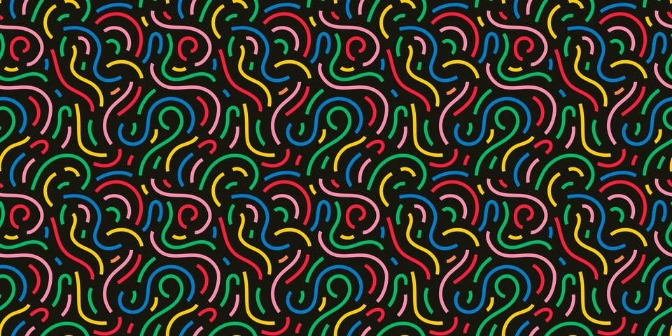 Trendy kid scribble shape backdrop. Illustrazione stock