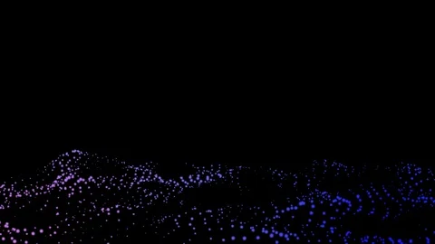Trendy line art icon with blue dots on dark background. Stock Footage 126294953