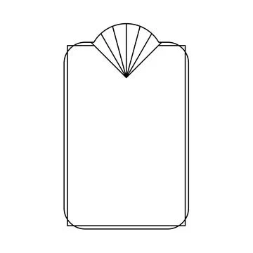 Trendy linear arch frame. Modern minimalist aesthetic line element, geometric Stock-Illustration