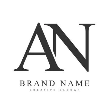 AN trendy logotype template. Initial letter a and n classic font style. Cre.. Stock Illustration