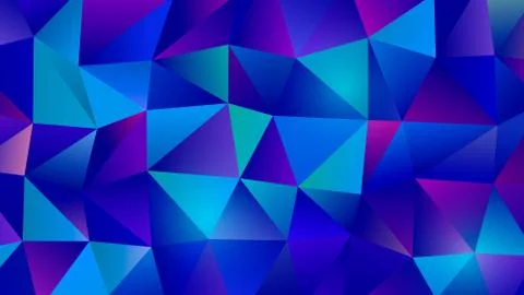 Trendy Low Poly Blue and Purple Backdrop Stock Illustration