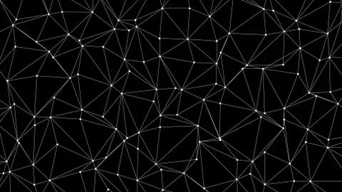 Trendy Low Poly Triangles with Black Backdrop Stock Illustration