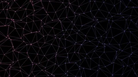 Trendy Low Poly Triangles with Black Backdrop Stock Illustration