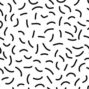 Trendy memphis style seamless pattern inspired by 80s, 90s retro fashion design Illustrazione stock