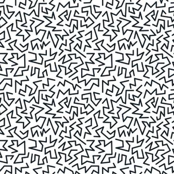 Trendy memphis style seamless pattern inspired by 80s, 90s retro fashion design Illustrazione stock