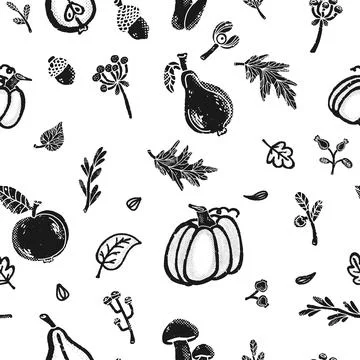 Trendy minimalism modern vegetable pattern Grunge, shabby texture of elements 库存插图