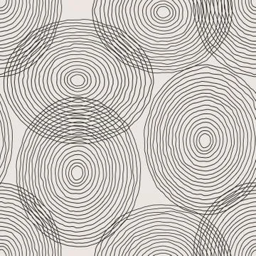Trendy minimalist seamless pattern with abstract creative hand drawn composit Stock Illustration