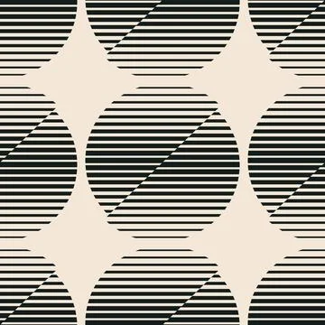 Trendy minimalist seamless pattern with abstract creative geometric composition Stock Illustration
