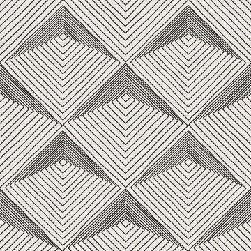 Trendy minimalist seamless pattern with abstract creative hand drawn composition Stock Illustration
