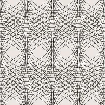 Trendy minimalist seamless pattern with abstract creative hand drawn composition Stock Illustration