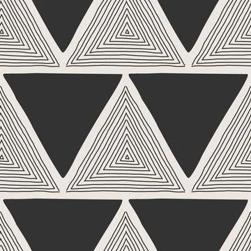 Trendy minimalist seamless pattern with abstract creative hand drawn composition Illustrazione stock