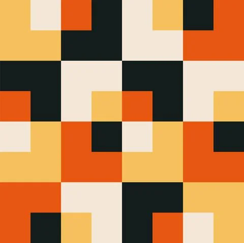 Trendy minimalist seamless pattern with abstract creative geometric composition 스톡 일러스트