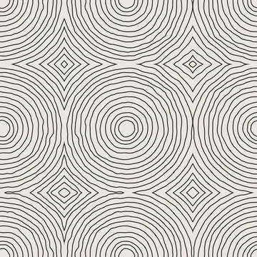 Trendy minimalist seamless pattern with abstract creative hand drawn composition Stock Illustration