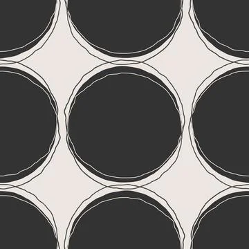 Trendy minimalist seamless pattern with abstract creative hand drawn composition Illustrazione stock